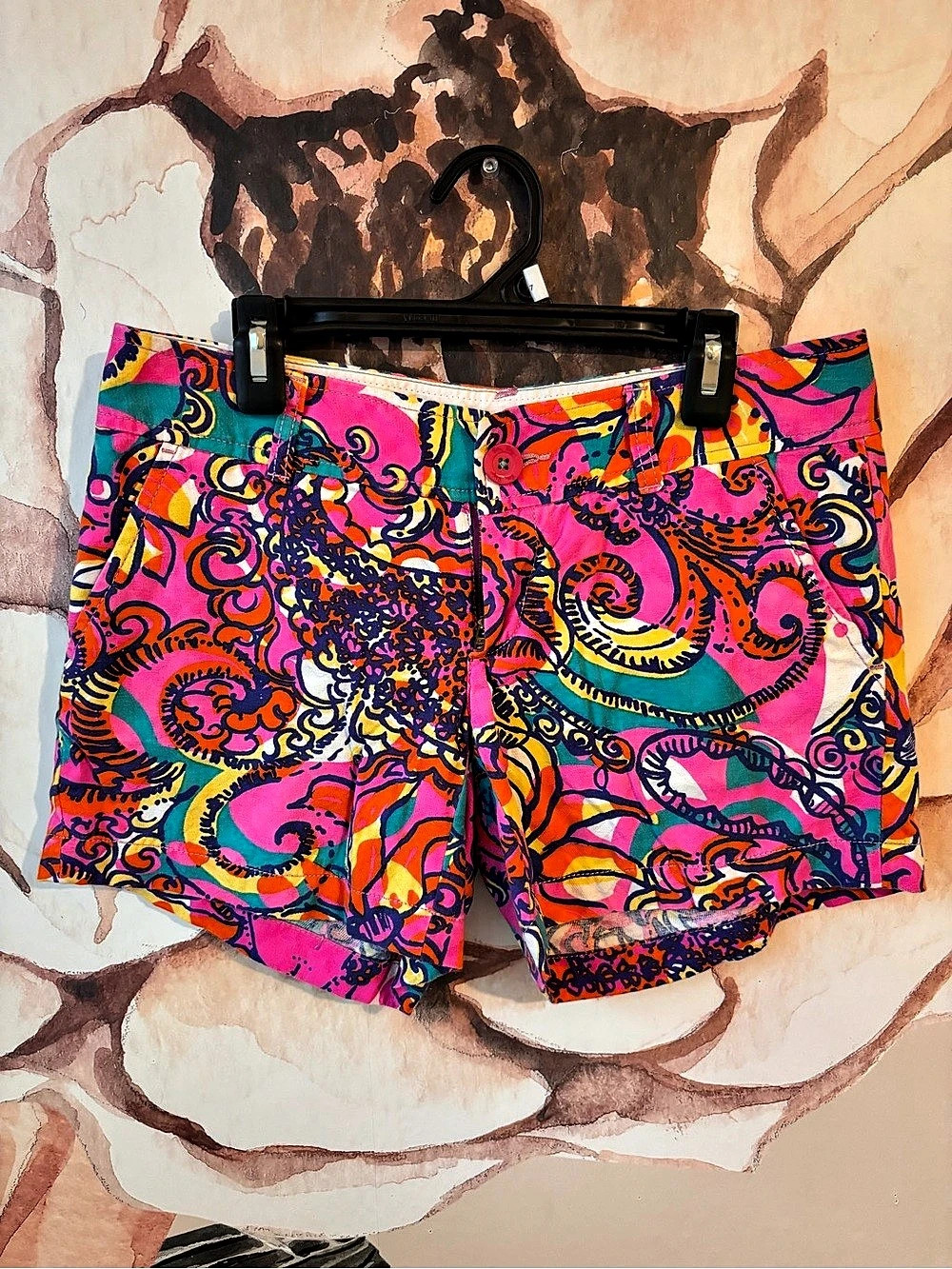 Lilly Pulitzer The Callahan Short Paisley High Waist Shorts in Pink & Multicolor